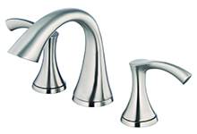 Danze D304122BN Antioch 2H Mini-Widespread Lavatory Faucet w/ 50/50 Touch Down Drain 1.2gpm Brushed Nickel