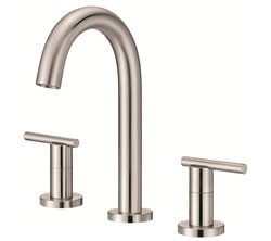 Danze D304558BN - Parma Two Handle Widespread Trimline Lever Handle with Touch Down Drain - Tumbled Bronzeushed Nickel