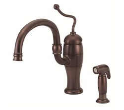 Danze D407521RB - Antioch Single Handle Kit, Lever Handle with Spray - Oil Rubbed Bronze