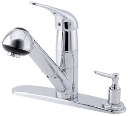 Danze D455612 - Melrose Single Handle Kit Pull-Out Lever Handle - Polished Chrome