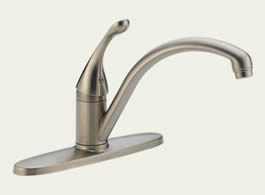 Delta 140-SS-DST Classic: Single Handle Kitchen Faucet, Stainless
