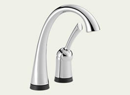 Delta 1980T-DST - Delta Pilar: Single Handle Bar/Prep Faucet With Touch2O Technology(R), None - Chrome