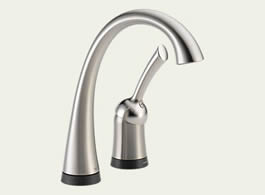 Delta 1980T-SS-DST - Delta Pilar: Single Handle Bar/Prep Faucet With Touch2O Technology(R), None - Stainless