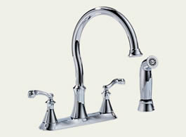 Delta Vessona: Two Handle Kitchen Faucet With Spray - 21925LF