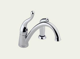 Delta Talbott: Single Handle Kitchen Faucet With Spray - 417-DST