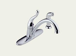 Delta Talbott: Single Handle Kitchen Faucet With Spray - 419-DST