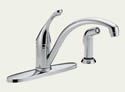 Delta 440-WE-DST Delta Collins: Single Handle Water-Efficient Kitchen Faucet with Spray