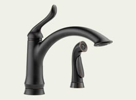 Delta 4453-RB-DST Linden: Single Handle Kitchen Faucet With Spray, Venetian Bronze