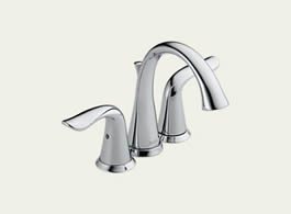 Delta Lahara: Two Handle Mini-Widespread Lavatory Faucet - 4538-MPU