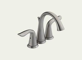 Delta Lahara: Two Handle Mini-Widespread Lavatory Faucet - 4538-SSMPU