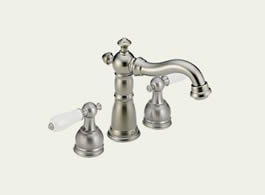 Delta Victorian: Two Handle Mini-Widespread Lavatory Faucet - Less Handles - 4555-SSLHP