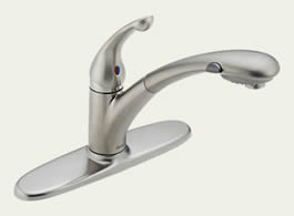 Delta Signature: Single Handle Water-Efficient Pull-Out Kitchen Faucet - 470-SSWE-DST