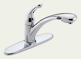 Delta 472-DST Signature: Single Handle Pull-Out Kitchen Faucet, Chrome