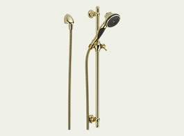 Delta 57021-PB  Premium 3-Setting Slide Bar Hand Shower, Polished Brass