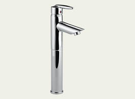 Delta Grail: Single Handle Centerset Lavatory Faucet With Riser - Less Pop-Up - 585LF-V