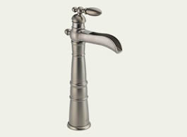 Delta 754LF-SS Victorian: Single Handle Channel Vessel Lavatory Faucet, Stainless