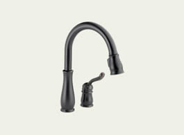 Delta 978-RB-DST Leland: Single Handle Pull-Down Kitchen Faucet, Venetian Bronze
