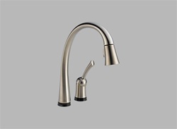 Delta Pilar: Single Handle Pull-Down Kitchen Faucet With Touch2O Technology - 980T-SS-DST