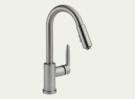Delta Grail: Single Handle Pull-Down Kitchen Faucet - 985LF-SS