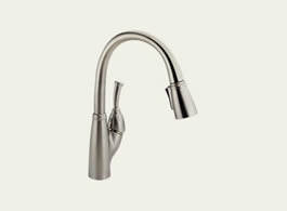 Delta Allora: Single Handle Pull-Down Kitchen Faucet - 989-SS-DST