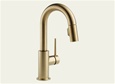 Delta 9959-CZ-DST Trinsic: Single Handle Pull-Down Bar / Prep Faucet, Champagne Bronze