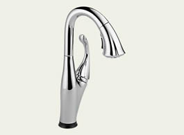 Delta 9992T-DST Addison: Single Handle Pull-Down Bar / Prep Faucet With Touch2O Technology, Chrome
