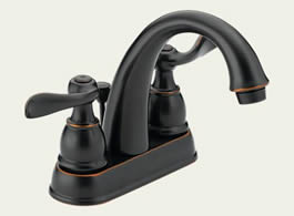 Delta B2596LF-OB Foundations: Two Handle Centerset Lavatory Faucet, Oil Bronze