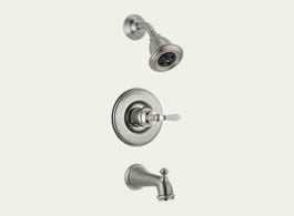 Delta T14455-SSH2OLHP Victorian: Monitor 14 Series H2Okinetic Tub & Shower Trim - Less Handle, Stainless