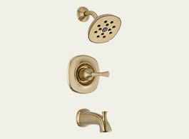 Delta T14492-CZ Addison: Monitor 14 Series H2Okinetic Tub & Shower Trim, Champagne Bronze