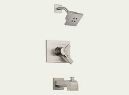 Delta T17453-SSH2O Vero: Monitor 17 Series H2Okinetic Tub & Shower Trim, Stainless
