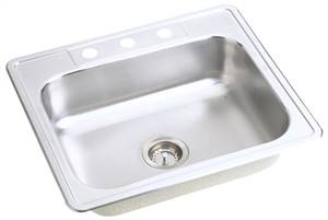 Elkay - DDJ125223 - Dayton Sink Bowl - 3 Holes Drilled for Faucet