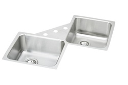 Elkay - ELUH3232 - Gourmet (Elumina) Double Bowl 18 Gauge Stainless Steel Sink with Soft Satin Finish