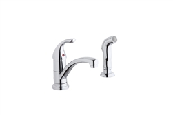 Elkay LK1501CR - Single Hole Deck Mount, Single Lever Kitchen Faucet with Side Spray