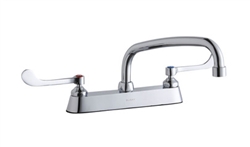 Elkay LK810AT10T6 - 8-inch Center Deck Mount Faucet with long wing handles and 10-inch swing spout