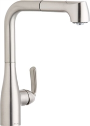 Elkay LKGT2041NK - Gourmet Single Lever Pull-Out Spray Kitchen Faucet, Brushed Nickel