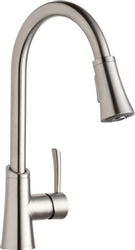 Elkay LKGT3031LS - Gourmet Single Handle Pull-Down Kitchen Faucet, Lustrous Steel