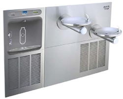 Elkay LZWS-SFGRN28K - Filtered EZH2O® Bottle Filling Station with SswrlFlo® Green Bi-Level Refrigerated Fountain