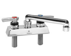 Encore (CHG) KL41-4006-TE1 - Encore® Workboard Faucet, Deck Mount, 4-inch (102mm) OC inlets, 6-inch (152mm) Swivel Cast Spout, 1/4-turn full volume compression valves, lever handles, 2.2gpm aerated stream aerator, NSF, low lead compliant