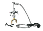 Encore (CHG) KL50-2000VB60 - Encore®  Utility Spray Assembly, Double Pantry, Deck Mount, 60-inch stainless steel flexible hose, vacuum breaker, 1/4-turn full volume compression valve, lever handle, wall hook, angled spray valve