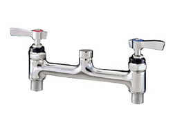 Encore (CHG) KL60-Y003   8" OC Brass Chrome Plated Deck Mount Body Only Compression Valves for Pre-Rinse Less Supply Inlets