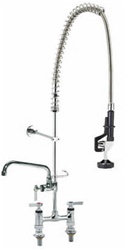 Encore (CHG) KL66-1000-AF4 - Encore®  Deck Mount, 6-inch OC, Pre-Rinse Assembly with 12-inch Add-On Faucet, lever handles, 1/4-turn full volume compression valves