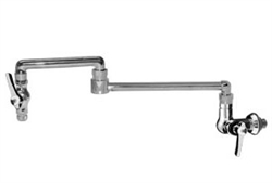 Encore (CHG) KL70-9018-DP1  Brass Chrome Plated Single Wall Mount Faucet with 18" Swivel Spout with Pot Filler End