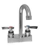Encore (CHG) KL83-4100-SE1 - Encore® Centerset Faucet, Deck Mount, 4-inch (102mm) OC inlets, 3-1/2-inch (89mm) Stainless Steel Swivel  Spout, 1/4-turn full volume ceramic valves, lever handles, 2.2gpm aerated stream aerator, NSF, low lead compliant