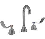 Encore (CHG) KL84-8100-SE4  Adjustable Widespread Deck Mount Faucet Ceramic Valves with Swivel 3-1/2" Gooseneck Spout and 4" Wrist Blade Handles