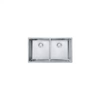 Franke CUX120 Cube 31 1/2" Double Basin Undermount Sink, Stainless Steel 