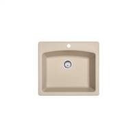Franke ESCH25229-1 Ellipse 25" Single Basin Undermount/Drop In Kitchen Sink, Granite - Coffee