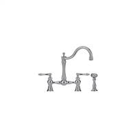 Franke FF7070A Farm House Series Arc Spout Kitchen Faucet With Side Spray, Polished Nickel
