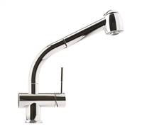 Franke FFPS700 Logik Series Pull-Out Spray Kitchen Faucet With Side Lever, Polished Chrome