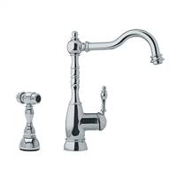 Franke FHF180 Farm House Series Arc Spout with Side Lever and Side Spray, 1.75gpm (Satin Nickel)