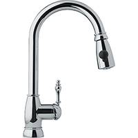 Franke FHPD100 Farm House Series Arc Spout Pull-Down Spray with Side Lever, 1.75gpm (Polished Chrome)